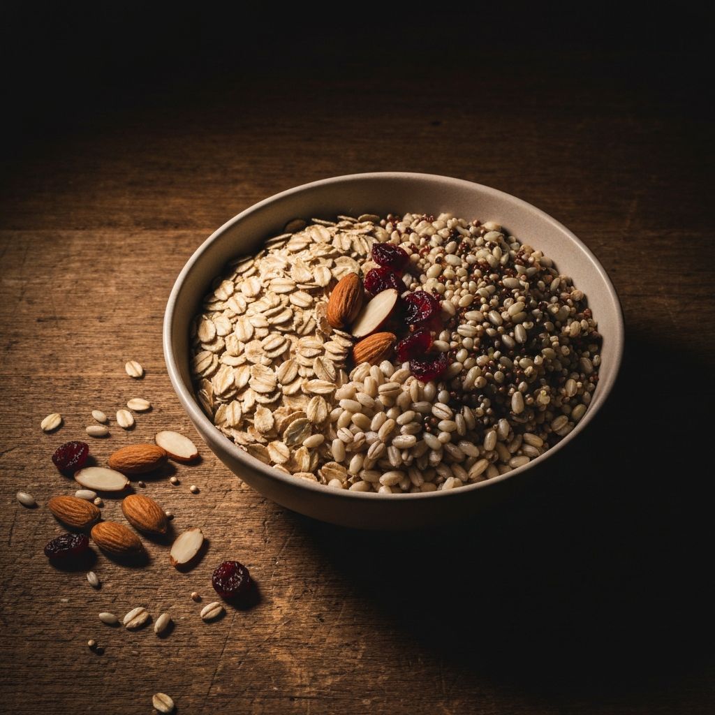 Bowl of oats and grains