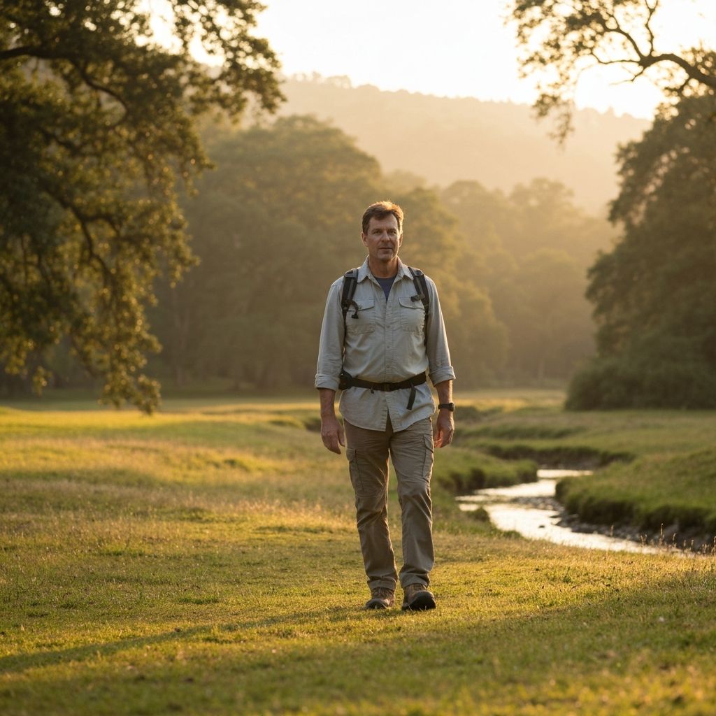 Person in peaceful natural setting